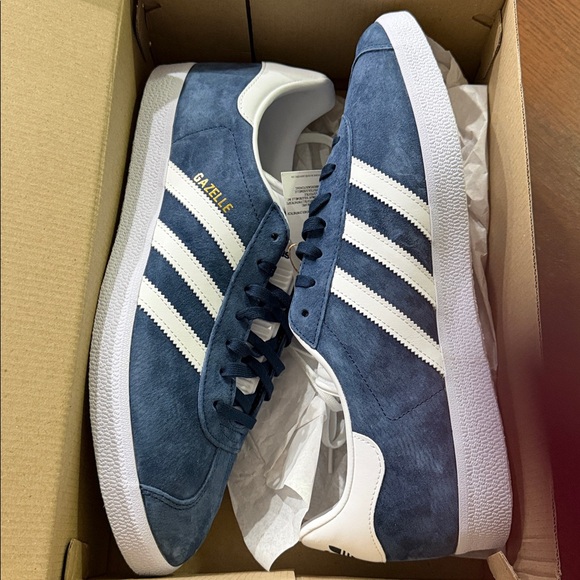 Adidas Originals Gazelle Men's Blue Suede Shoes - Picture 7 of 8